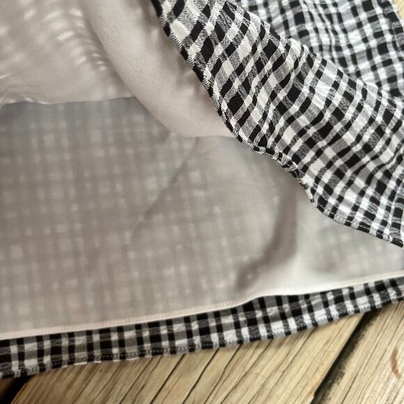 WAYF Black And White Gingham Fit & Flare Mini Dress Size XS - Picture 6 of 9